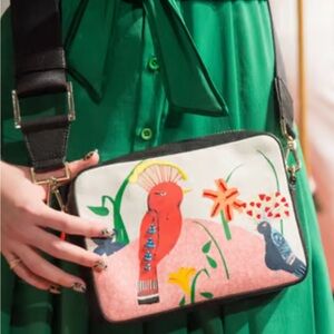 Alice + Olivia SS’17 Colorful Parrot Print Crossbody Bag